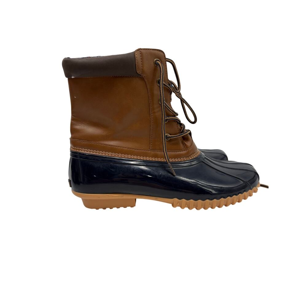 Sporto Addison Duck Boots Women’s Sz 10 Tan Navy